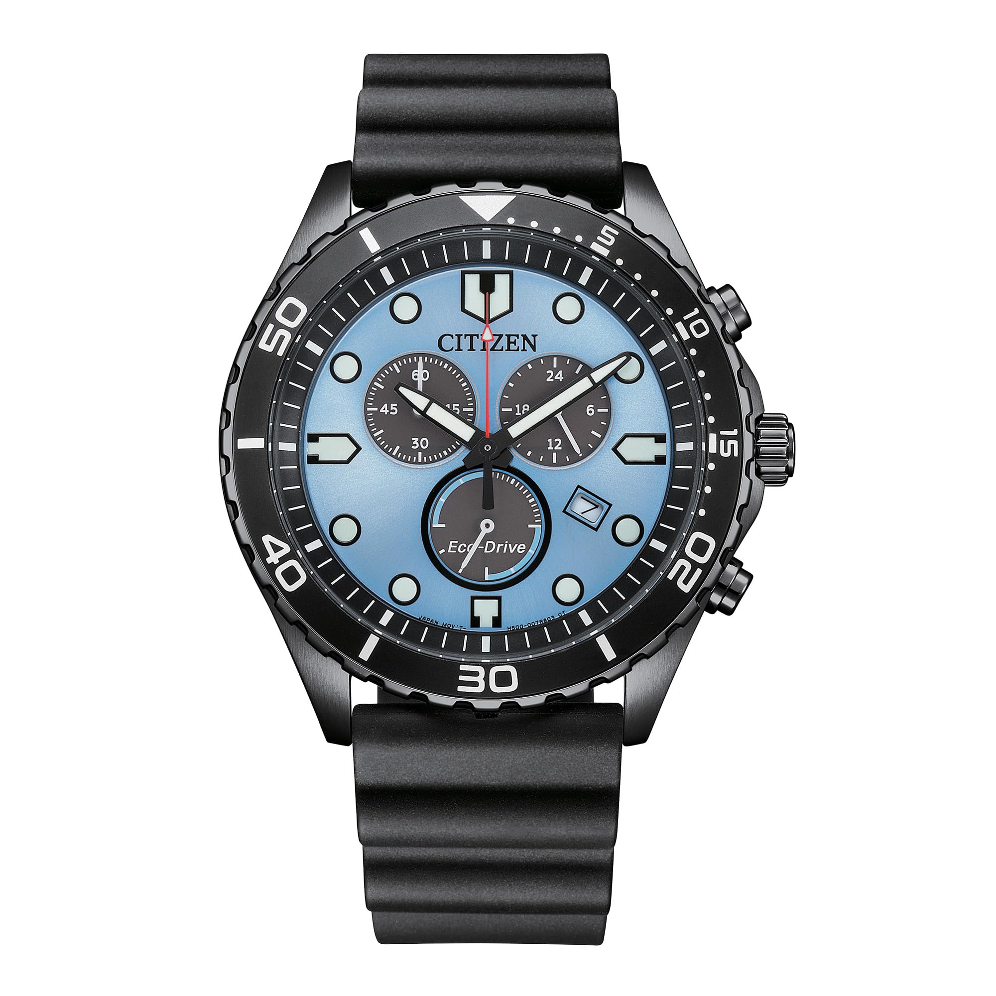 Citizen AT2567-18L Men Eco-Drive Weekender Chronograph Black Steel
